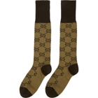 Gucci Beige and Brown GG Socks