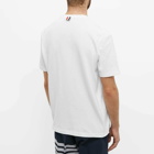 Thom Browne Men's Side Four Bar Pique T-Shirt in White