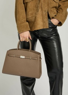 Demellier The Hudson Midi Grained Leather top Handle bag - Taupe - One Size