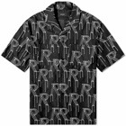 Represent Men's Embroided Initial Vacation Shirt in Black