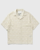 Axel Arigato Eren Crochet Shirt Beige Mens Shortsleefe