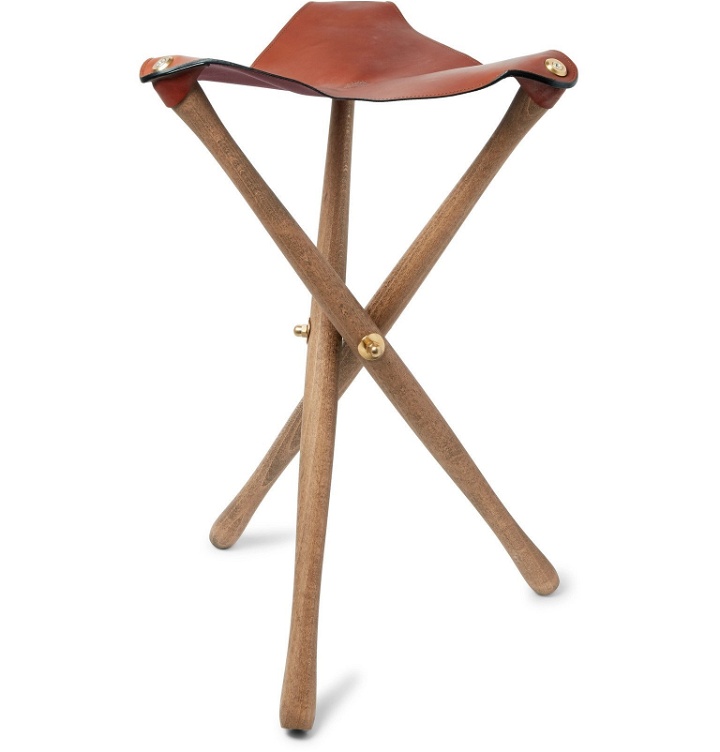 Photo: James Purdey & Sons - Oak and Leather Tripod Seat - Brown