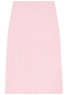 Khaite Patri Wool-blend Midi Skirt Light Pink