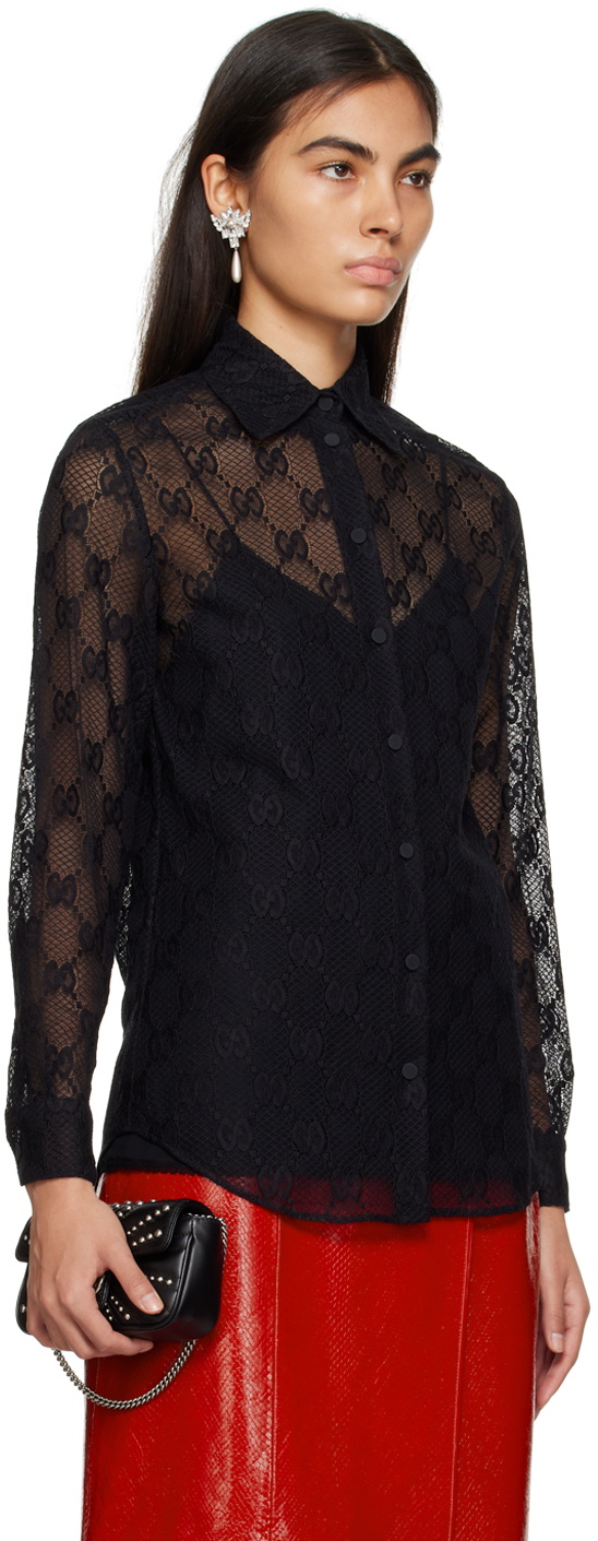 Gucci Black GG Blouse