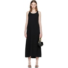 TOTEME Black Scoop-Neck Sablé Maxi Dress