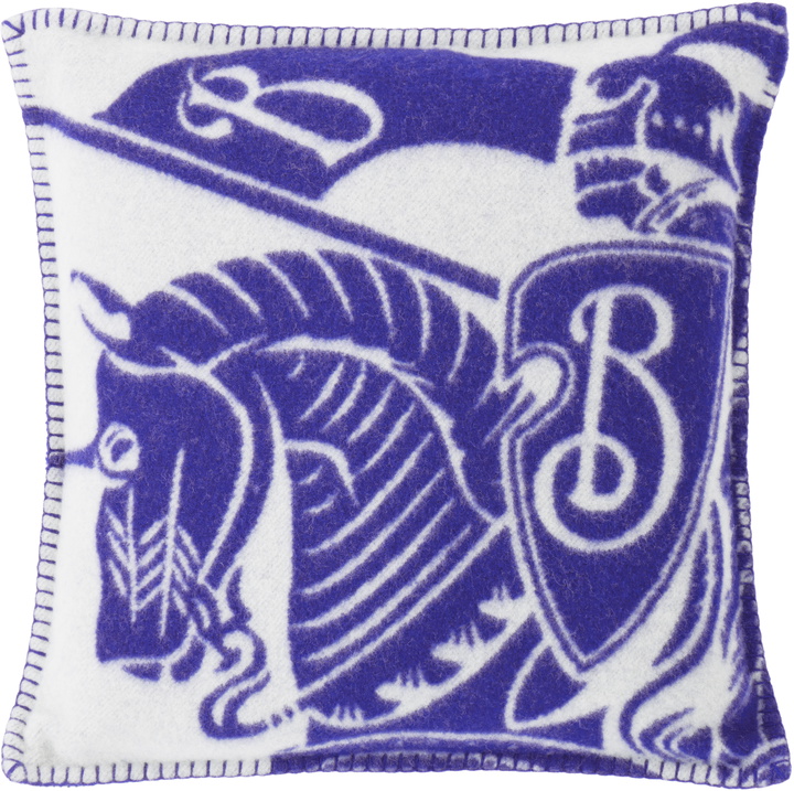 Photo: Burberry Navy & White EKD Wool Cushion