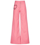 Rodarte - High-rise wide-leg twill pants