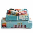 Pendleton Three Piece Towel Set in Aqua 