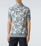 Etro Paisley cotton piqué polo shirt