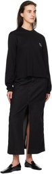 WOOYOUNGMI Black Back Logo Long Sleeve T-shirt