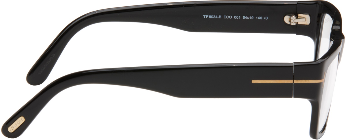 TOM FORD Black Rectangular Blue Light Glasses