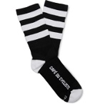 Cafe du Cycliste - Striped Stretch-Knit Cycling Socks - White