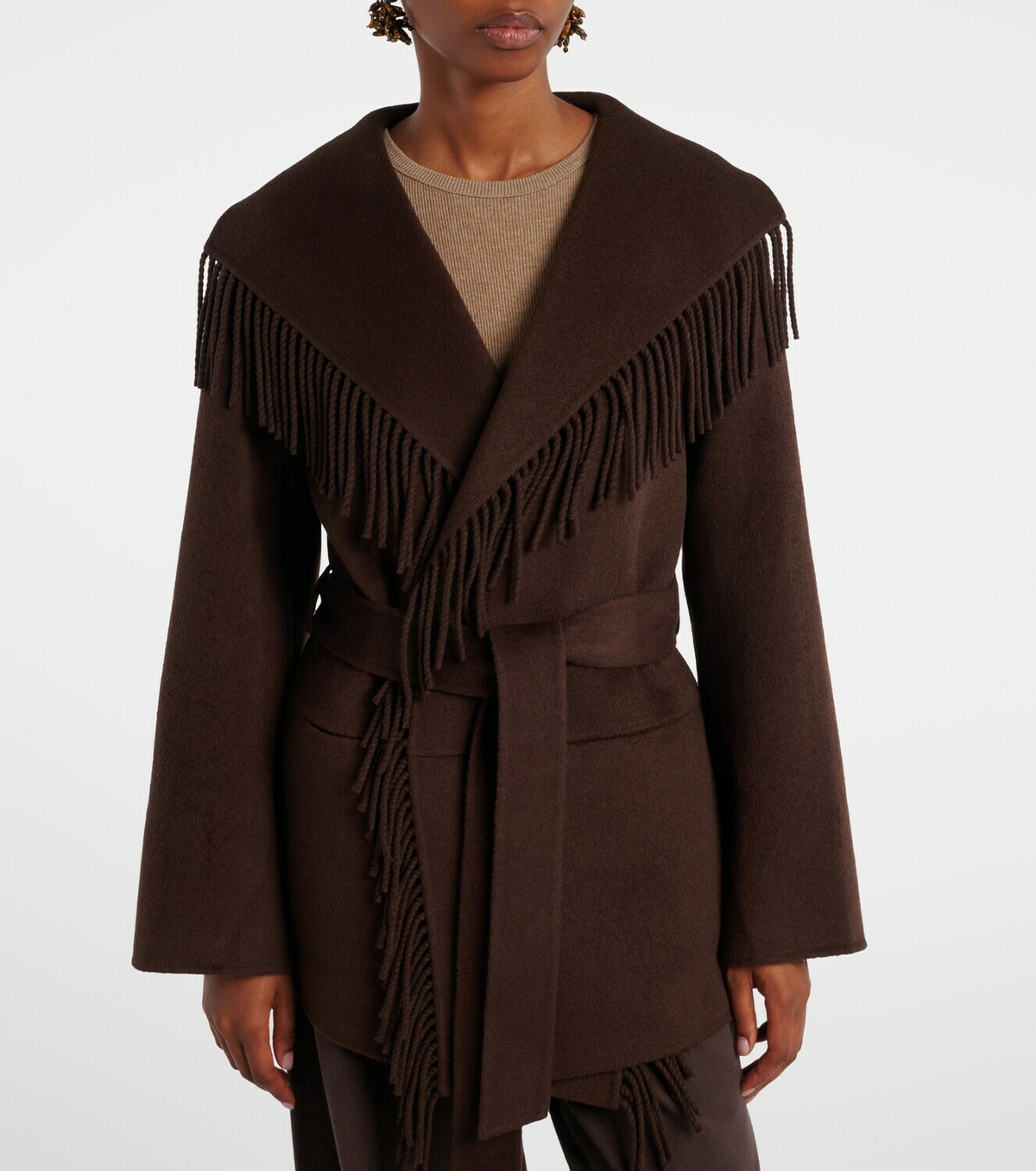 Simkhai Rowen fringed wool-blend jacket