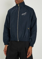 Willy Chavarria Ruff Rider Pinstriped Woven Track Jacket Navy
