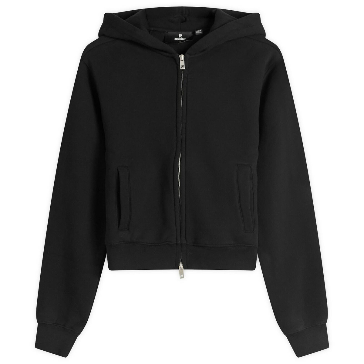 Represent Women's Slim Fit Zip Sweatshirt in Jet Black
