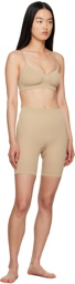 SKIMS Beige Seamless Sculpt Mid Thigh Shorts