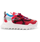 Off-White - Odsy-1000 Suede, Mesh, Leather and Rubber Sneakers - Red