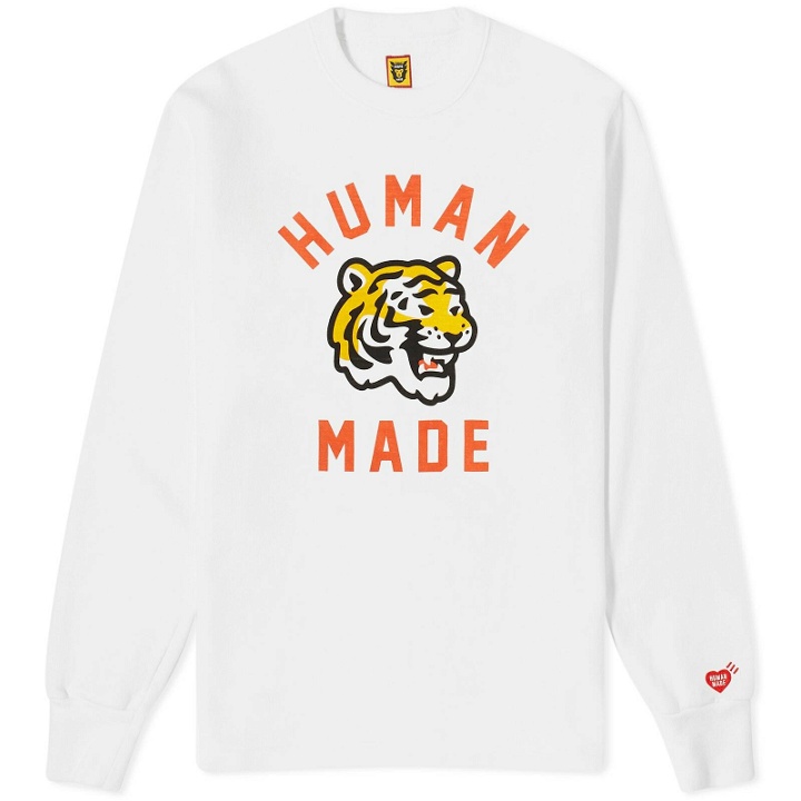 Photo: Human Made Men's Tiger Long Sleeve T-Shirt in White