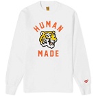 Human Made Men's Tiger Long Sleeve T-Shirt in White