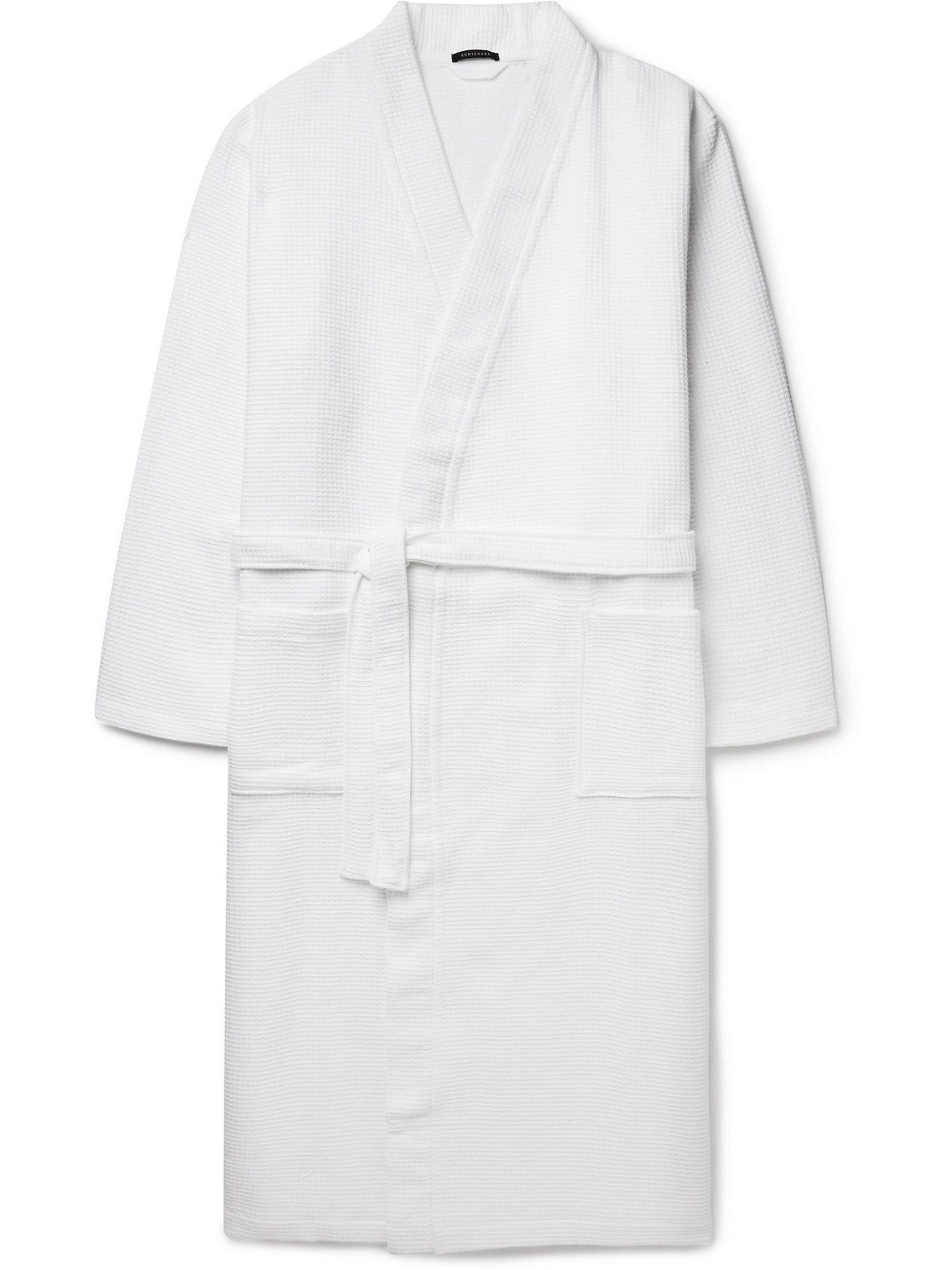 Photo: SCHIESSER - Waffle-Knit Cotton Robe - White