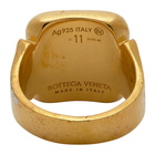 Bottega Veneta Gold Square Signet Ring