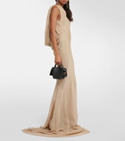 Entire Studios Open-back asymmetric silk gown