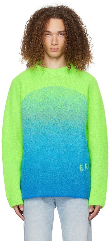 Photo: ERL Green Gradient Rainbow Sweater