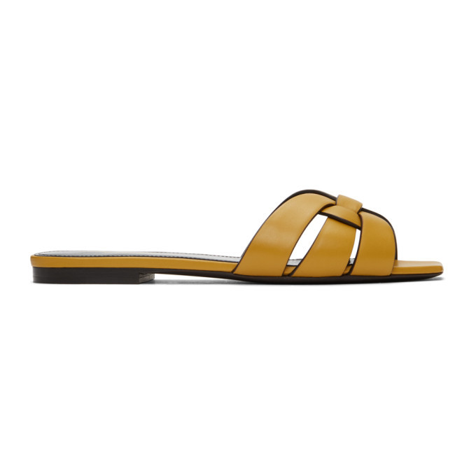 Ysl yellow tribute sandals Clearance