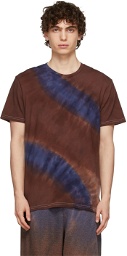 Collina Strada SSENSE Exclusive Brown & Navy Tie-Dye T-Shirt