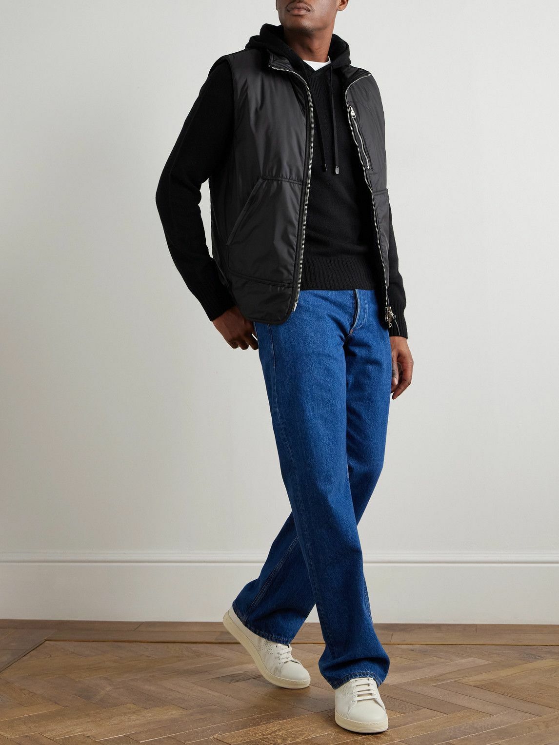 TOM FORD - Logo-Embroidered Cashmere Hoodie - Black