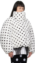 Marni White Polka Dot Down Jacket