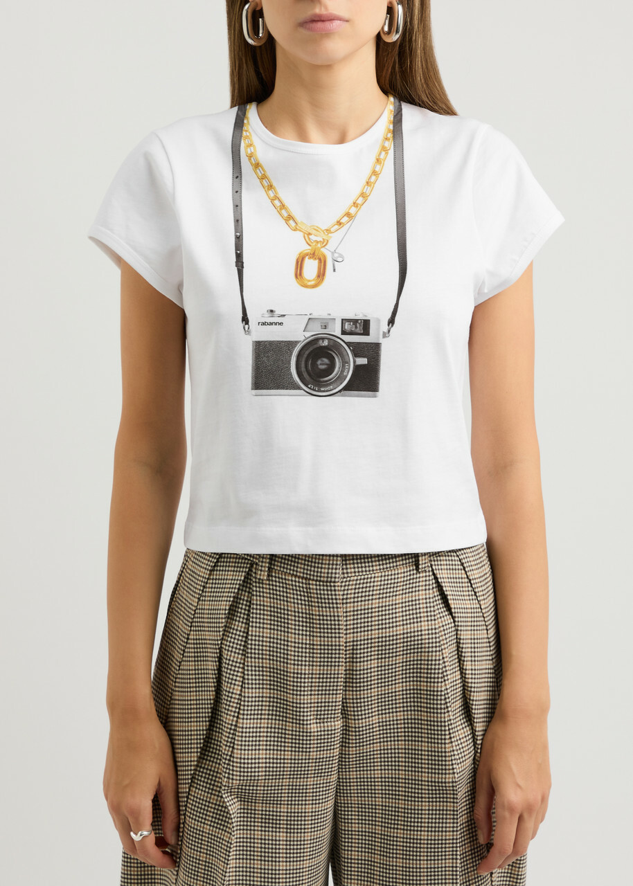 Tシャツ・カットソー Rabanne SS25 Rabanne Cotton T-shirt (25PJTE005CO0494 P100) PURPLE OVERSIZED TEE-SHIRT IN COTTON JERSEY | Rabanne
