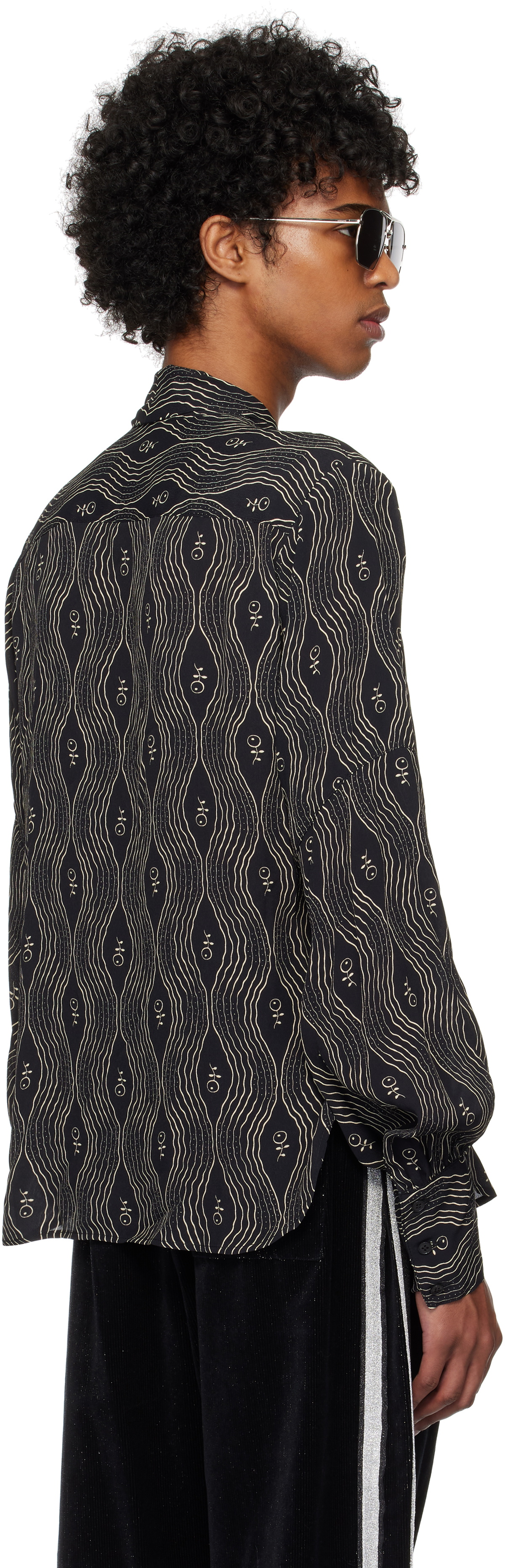 Anna Sui Black Printed Shirt