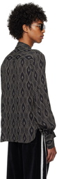 Anna Sui Black Printed Shirt