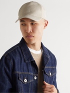 Brunello Cucinelli - Logo-Embroidered Leather-Trimmed Linen Baseball Cap - Neutrals