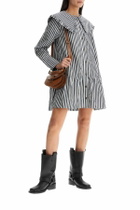 GANNI big collar mini shirt dress White