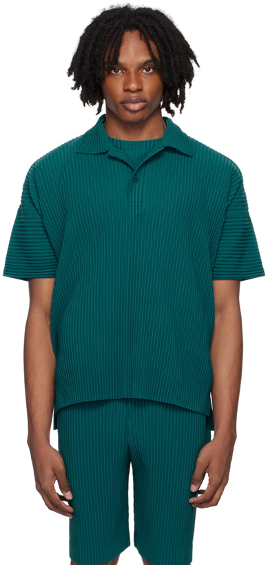 Photo: HOMME PLISSÉ ISSEY MIYAKE Green Monthly Color May Polo