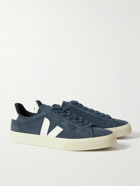Veja - Campo Leather-Trimmed Suede Sneakers - Blue