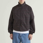 Butter Goods Men's Plaid Nylon Jacket in Burgundy