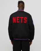 Mitchell & Ness Nba New York Nets Hardwood Classics Wool Varsity Jacket Black - Mens - College Jackets