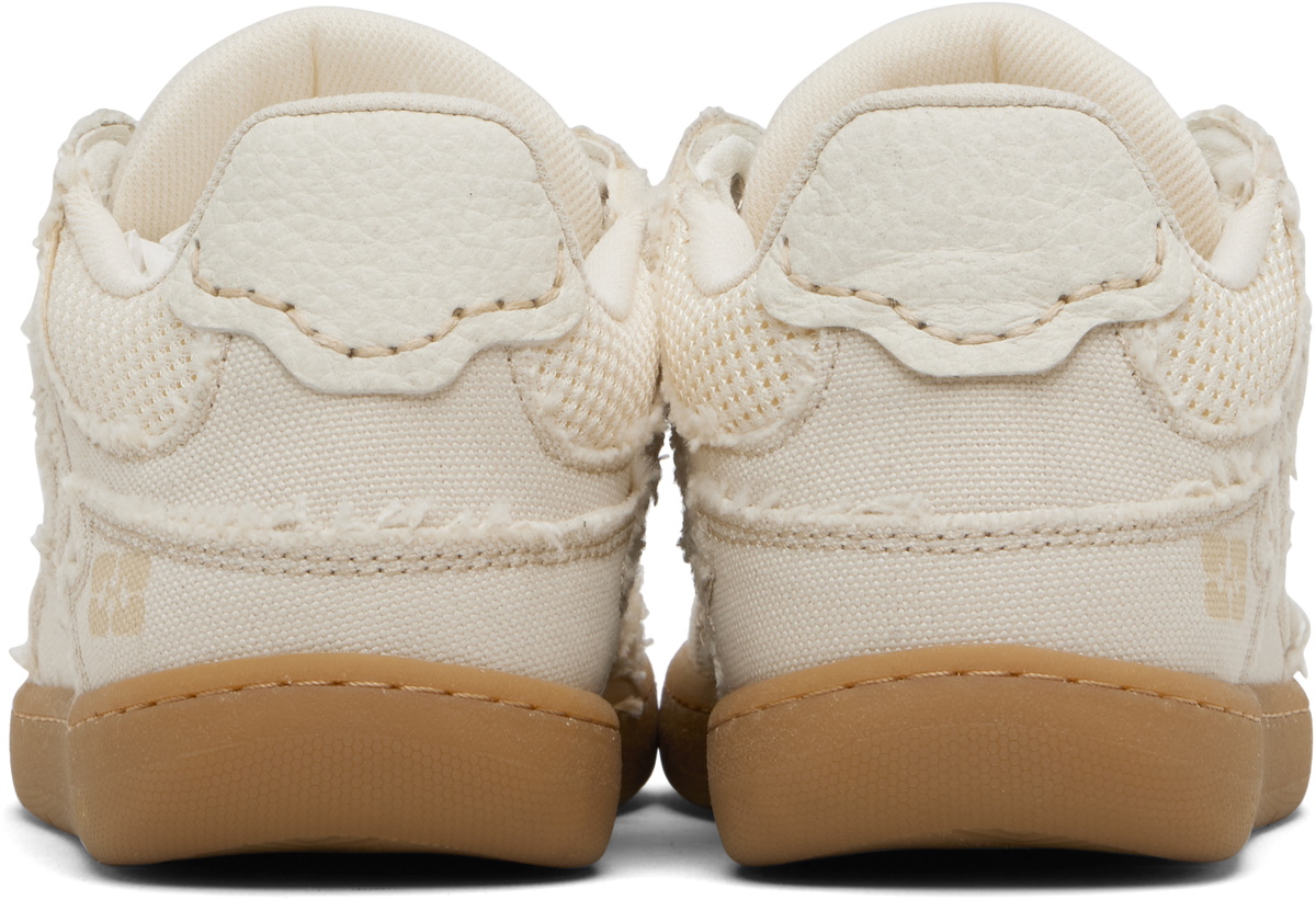 GANNI Beige 08 Canvas Raw Edge Sneakers