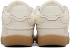 GANNI Beige 08 Canvas Raw Edge Sneakers