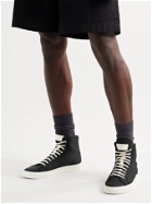 Common Projects - Tournament Leather-Trimmed Recycled Nylon High-Top Sneakers - Black