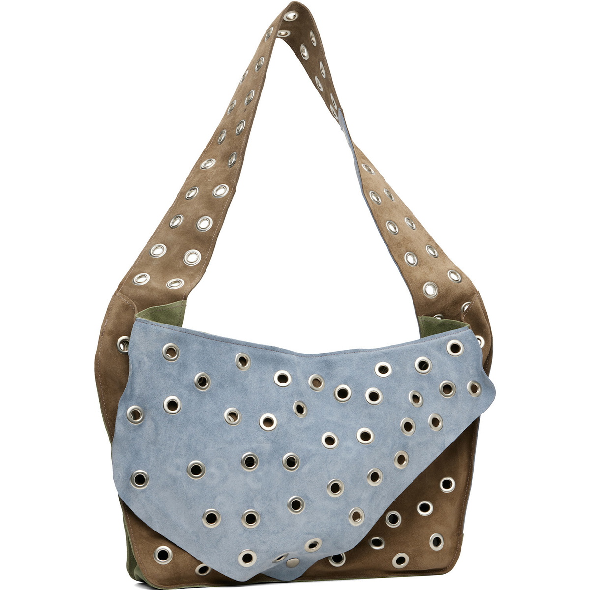 SC103 Blue & Brown Record Messenger Bag