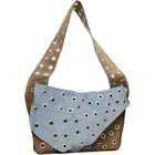 SC103 Blue & Brown Record Messenger Bag