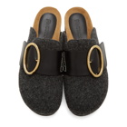 JW Anderson Grey Felt Buckle Loafers