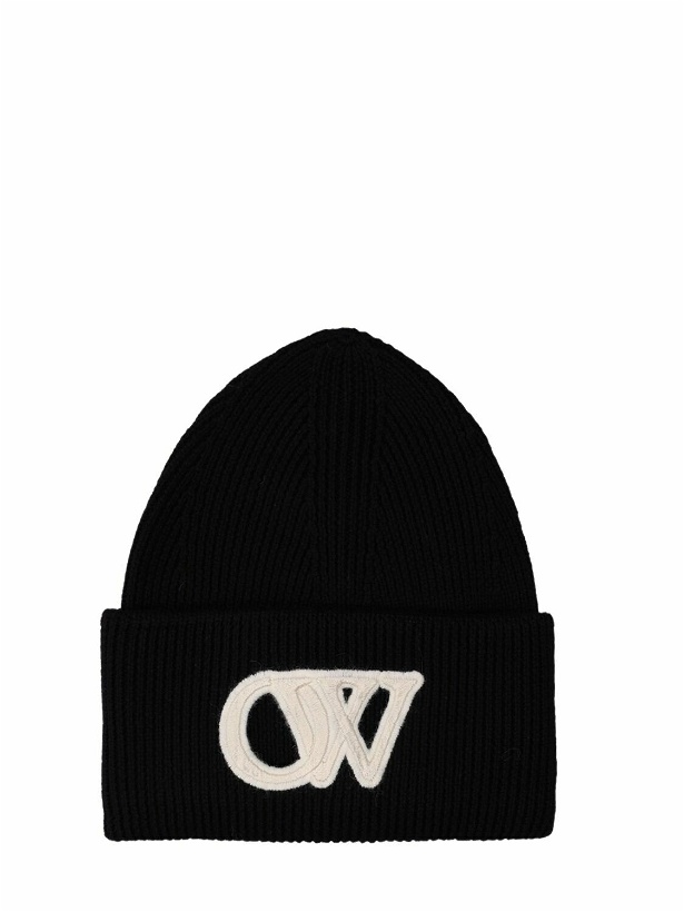 Photo: OFF-WHITE Logo Embroidered Wool Beanie