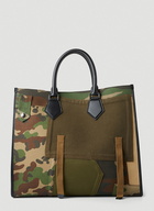 Camouflage Patchwork Tote Bag in Green