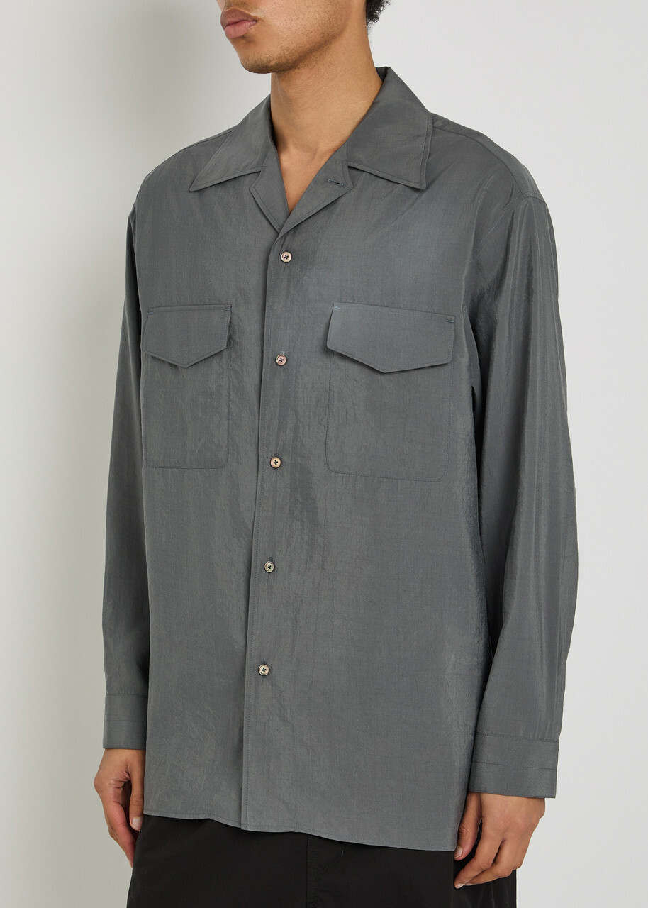 Lemaire Silk-blend Shirt Grey