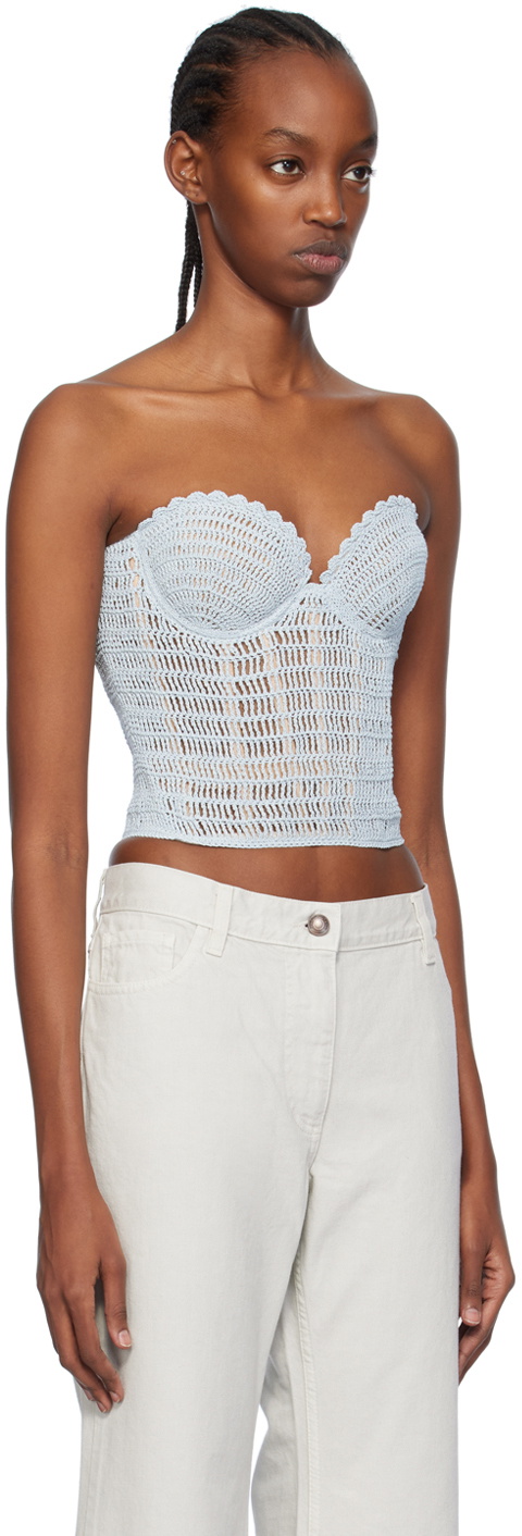 Magda Butrym Blue Scallop Corset